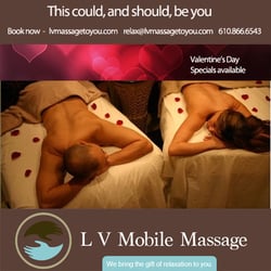 Great valentine's day massage specials, for your loved one or a couples massage for both of you! www.lvmassagetoyou.com/specials