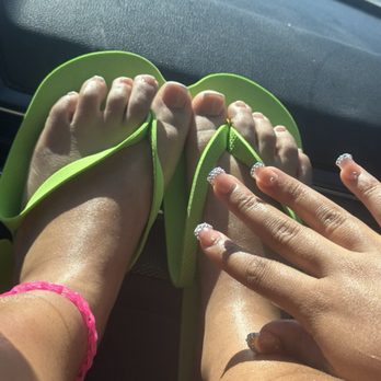 Tip Top Nails - French tip pedicure, full set with diamond French tip - Nail Salons Near Me - Compton, California Tip Top Nails - French tip pedicure, full set with diamond French tip - Nail Salons Near Me - Compton, California
