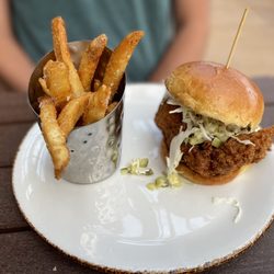 CBK - Nashville Hot Chicken Sandwich with fries