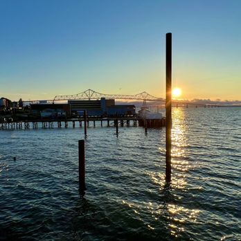 Astoria-Megler Bridge - Bridge views at various stages of sunset from the Riverwalk trail - Landmarks & Historical Buildings Near Me - Astoria, Oregon