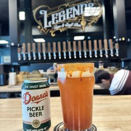 Pickle Michelada w Pepino Rim Pickle Michelada w Pepino Rim