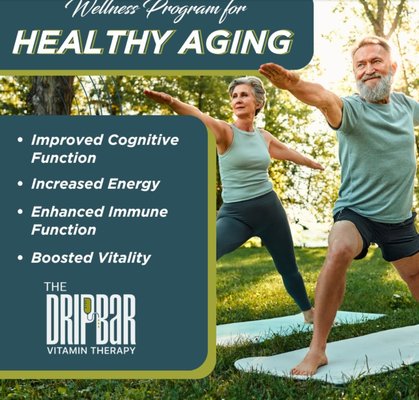 ANTI-AGING IV DRIPS - Our Wellness Program for Healthy Aging is designed to help you experience sharper cognitive function, elevated energy levels, and a renewed sense of vitality. Contact us to learn more!
(Our products are not intended to diagnose, treat, cure, or prevent any disease. Please see FDA Disclaimer on our website.) ANTI-AGING IV DRIPS - Our Wellness Program for Healthy Aging is designed to help you experience sharper cognitive function, elevated energy levels, and a renewed sense of vitality. Contact us to learn more!
(Our products are not intended to diagnose, treat, cure, or prevent any disease. Please see FDA Disclaimer on our website.)