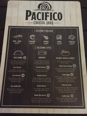 Menu photo 2 Pacifico Coastal Grill São Paulo, SP Menu photo 2 Pacifico Coastal Grill São Paulo, SP