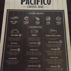 Pacifico Coastal Grill - Escolha sua proteina e como ela será servida!