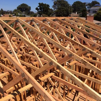 Moore Quality Builders - the roof trusss of a home under construction - General Contractors Near Me - San Diego, California