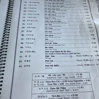 Saigon - Menu - Vietnamese Near Me - San Diego, California