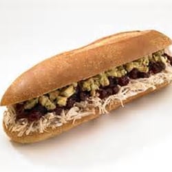 Capriotti's Sandwich Shop - The Bobbie - Fresh baked Turkey, Stuffing, Cranberry Sauce, touch of mayo, on a fresh Italian "hoagie" roll ....