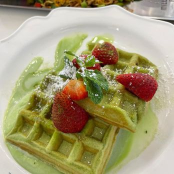 Sweet Maple - Pandan waffle - Breakfast & Brunch Near Me - Cupertino, California