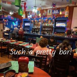 Jalapenos Locos - The bar area is so festive and well cared for!