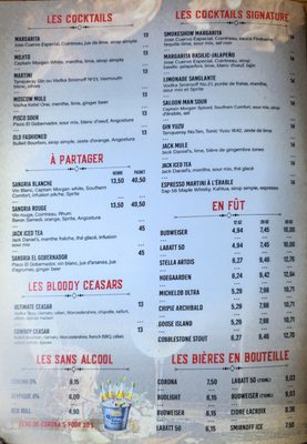 Menu photo 1 Jack Saloon Brossard, QC