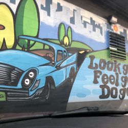 ModWash - Outside mural on side of the building