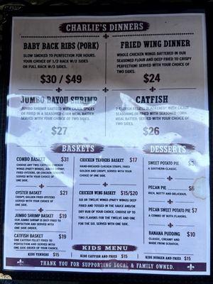 Menu photo 4 Louisiana Charlie's Long Beach Shoreline Village Long Beach, CA