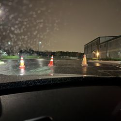 Mega Sports - Parking lot blocked off