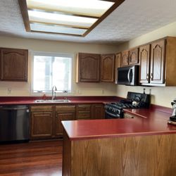 Before cabinet painting