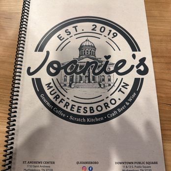 Joanie’s - Menu 1 - Coffee & Tea Near Me - Murfreesboro, Tennessee