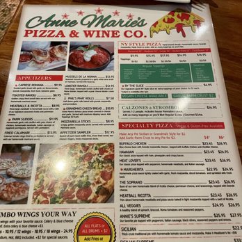 Anne Marie's Pizza & Wine - Menu - Wine Bars Near Me - Pompano Beach, Florida Anne Marie's Pizza & Wine - Menu - Wine Bars Near Me - Pompano Beach, Florida