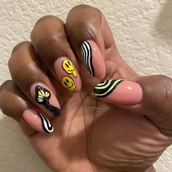 Malishka's Nails - Psychedelic nail art by Aliyah, these are hand painted. No stickers over here baby! - Nail Salons Near Me - Henderson, Nevada Malishka's Nails - Psychedelic nail art by Aliyah, these are hand painted. No stickers over here baby! - Nail Salons Near Me - Henderson, Nevada