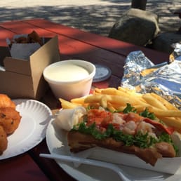 Lobster roll, clam cake and chowder special .. Fresh fries ! Lobster roll, clam cake and chowder special .. Fresh fries !