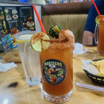 Mariscos Villa Del Mar - Regular MICHELADA. That's how you'll find this on the menu. They also have mango, sandía and other flavored micheladas. - Seafood Near Me - La Puente, California