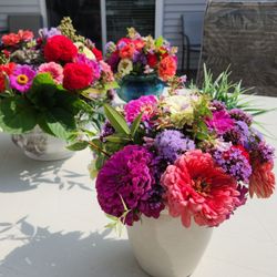 The Farm - The arrangements I made, helped by a few branches from the yard
