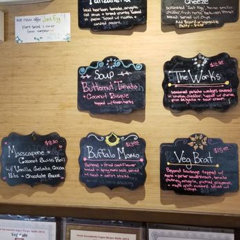 Veg Kitchen + Bar - Specials board - Vegan Near Me - Sacramento, California