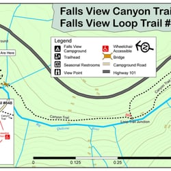 Falls View & Canyon - Falls View Loop & Canyon Trail map (from Forest Service Website)