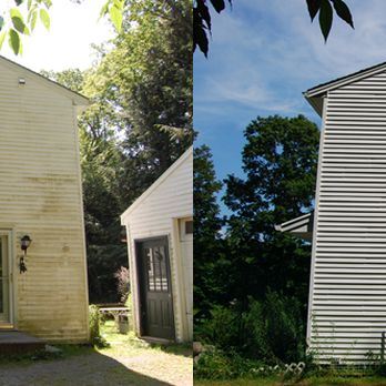 Power Wash NH - Vinyl Siding Before and After Soft Wash! - Pressure Washers Near Me - Alstead, New Hampshire