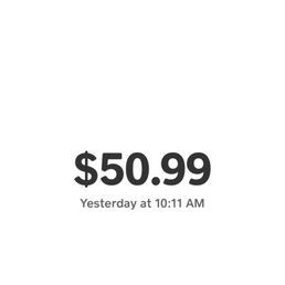 Receipt for rebooked Lyft