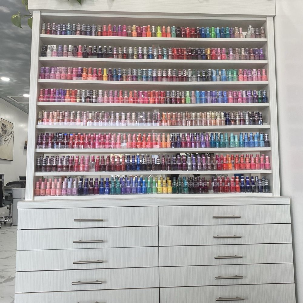 TL Nails & Spa - DND colors - gel & non-gel (the other side of this is also full) - Waxing Near Me - Timonium, Maryland