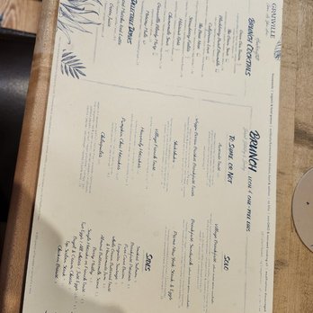 GRANVILLE - Brunch menu as of March 2026 - New American Near Me - Burbank, California GRANVILLE - Brunch menu as of March 2026 - New American Near Me - Burbank, California