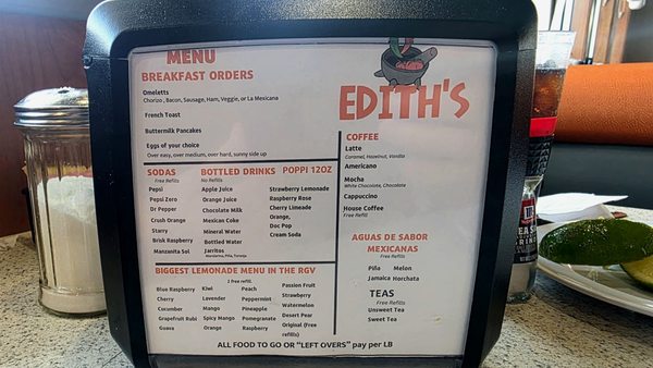 Menu photo 1 Edith's - Mexican Buffet Pharr, TX