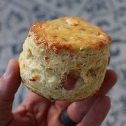 Finkles Bake Shop - Jalapeño, ham, and cheese buttermilk biscuit