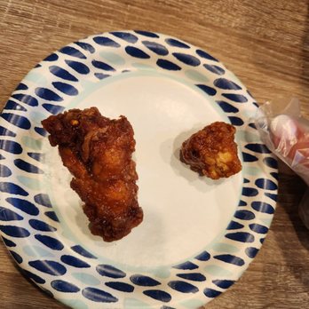 Bonchon Brentwood - 1/3size of chicken wing. no meat. super hard. dry. too much over priced. - Korean Near Me - Brentwood, California Bonchon Brentwood - 1/3size of chicken wing. no meat. super hard. dry. too much over priced. - Korean Near Me - Brentwood, California
