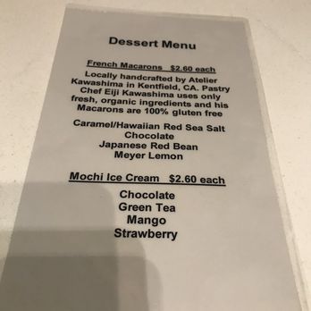 Uchiwa Ramen - Dessert menu (anything chocolate was out. Bummer!) - Japanese Near Me - San Rafael, California Uchiwa Ramen - Dessert menu (anything chocolate was out. Bummer!) - Japanese Near Me - San Rafael, California