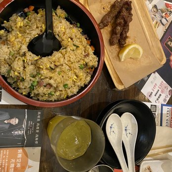 The Barn - Sausage Fried Rice and Lamb skewers - Barbeque Near Me - Arcadia, California The Barn - Sausage Fried Rice and Lamb skewers - Barbeque Near Me - Arcadia, California