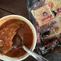 Wendy's - Small chili, looks like a hamburger.