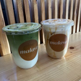 Malaya - pandan matcha, caramel banana latte - Coffee & Tea Near Me - Arcadia, California