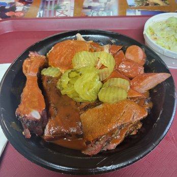 Central Texas Style BBQ - 4 meat plate - Barbeque Near Me - Pearland, Texas Central Texas Style BBQ - 4 meat plate - Barbeque Near Me - Pearland, Texas