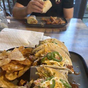 Dock 633 - Lime chicken tacos and gator wrap - Bars Near Me - Lake Placid, Florida