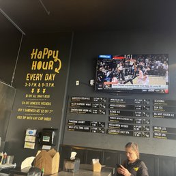 Happy Hour times and beer options