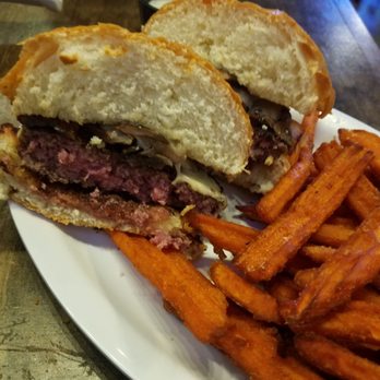 Bookmakers Burgers Bourbon Brews - Mushroom swiss inside - Burgers Near Me - Aurora, Colorado Bookmakers Burgers Bourbon Brews - Mushroom swiss inside - Burgers Near Me - Aurora, Colorado