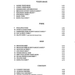 Chinese Szechuan Restaurant - Lunch Menu 2009 (front)