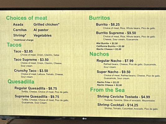 Menu photo 2 Taqueria El Mexicano Modesto, CA Menu photo 2 Taqueria El Mexicano Modesto, CA