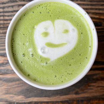 SIGNAL Coffee Roasters - matcha latte with almond milk, unsweetened (but the lovely smile featured in my drink was sweet) - Coffee & Tea Near Me - Alameda, California SIGNAL Coffee Roasters - matcha latte with almond milk, unsweetened (but the lovely smile featured in my drink was sweet) - Coffee & Tea Near Me - Alameda, California