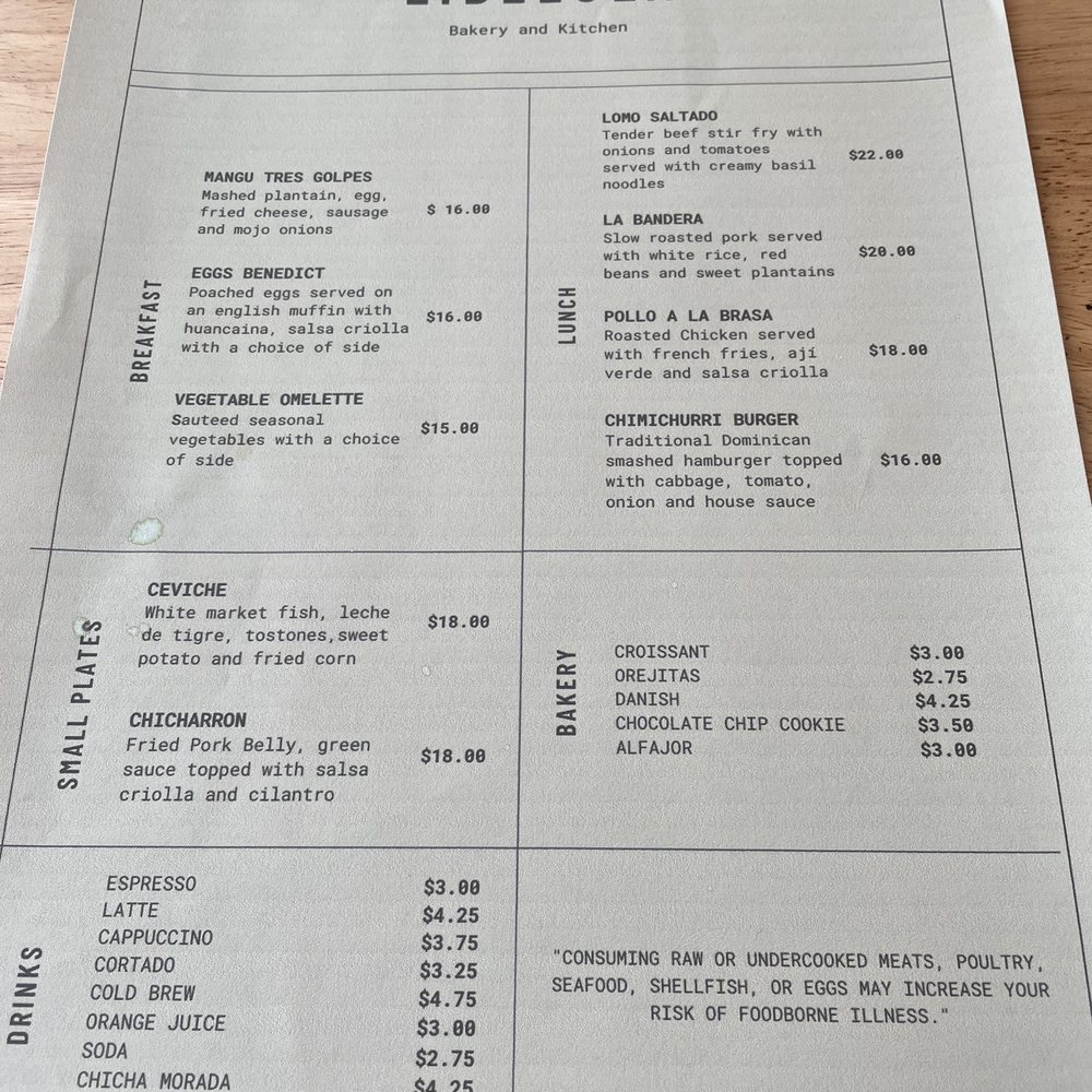Libélula Bakery and Kitchen - Menu - Dominican Near Me - Montclair, New Jersey Libélula Bakery and Kitchen - Menu - Dominican Near Me - Montclair, New Jersey