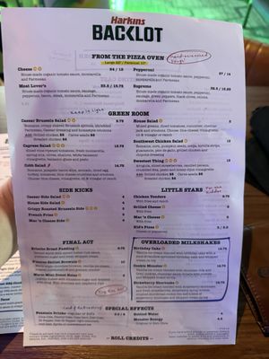Menu photo 4 Harkins Norterra BackLot Phoenix, AZ Menu photo 4 Harkins Norterra BackLot Phoenix, AZ