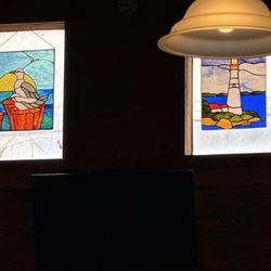 The Bakery Cafe - Love the stained glass in the windows!