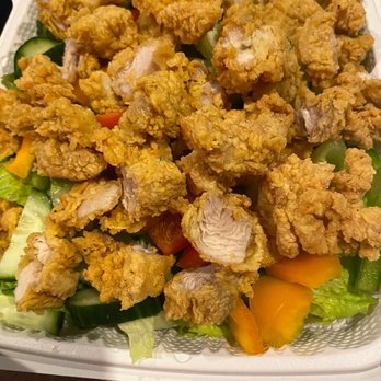 Bliss Lounge - Delicious chicken salad. Chopped romaine, tri color bell peppers and cucumbers. - Karaoke Near Me - Urban Honolulu, Hawaii Bliss Lounge - Delicious chicken salad. Chopped romaine, tri color bell peppers and cucumbers. - Karaoke Near Me - Urban Honolulu, Hawaii