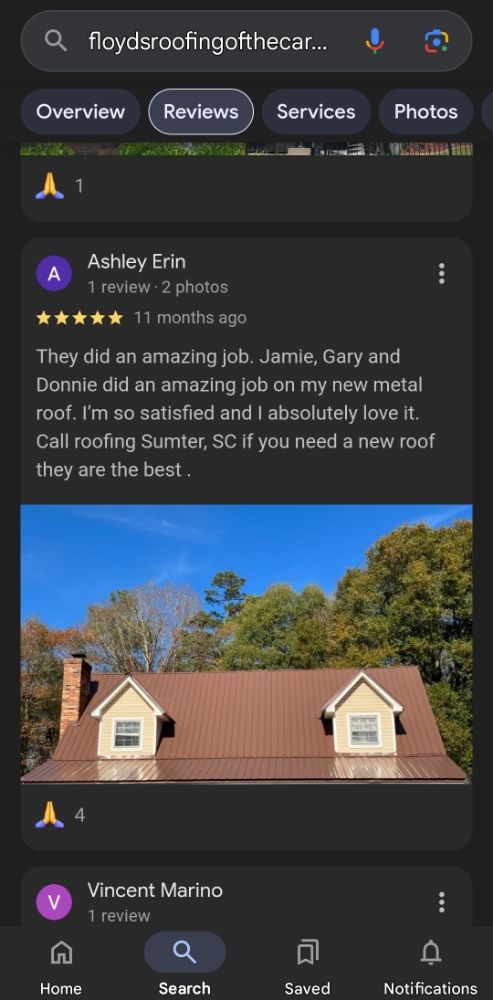 Slide of Floyd's Roofing of the Carolinas