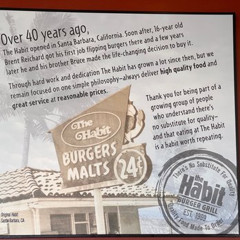 Habit Burger & Grill - History - Salad Near Me - Henderson, Nevada Habit Burger & Grill - History - Salad Near Me - Henderson, Nevada